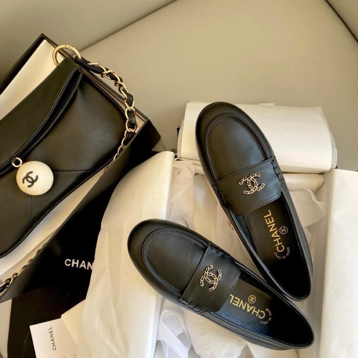 CHANEL Loafer Women's Black G35067 X53055 94305