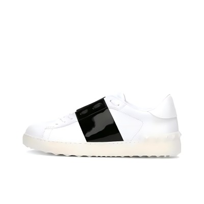 Valentino Open Skateboard Shoes Men Low-Top White/Black RY2S0830TCQA01