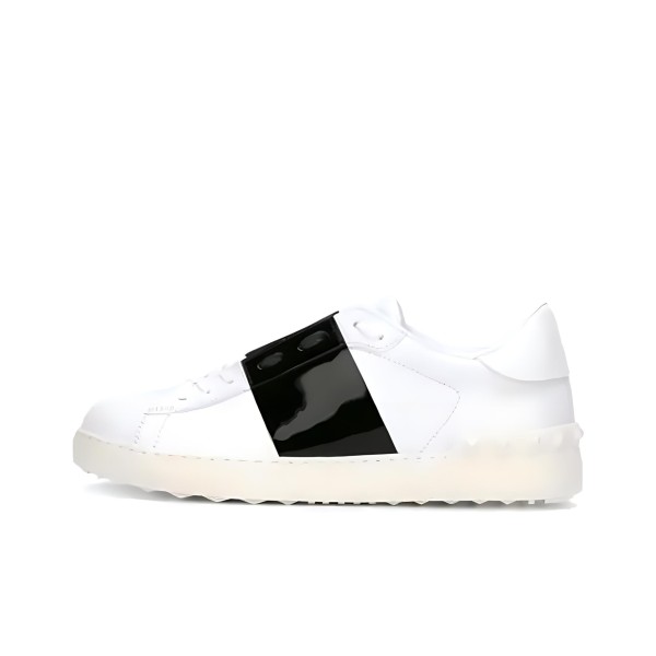 Valentino Open Skateboard Shoes Men Low-Top White/Black RY2S0830TCQA01