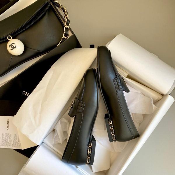 CHANEL Loafer Women's Black G35067 X53055 94305