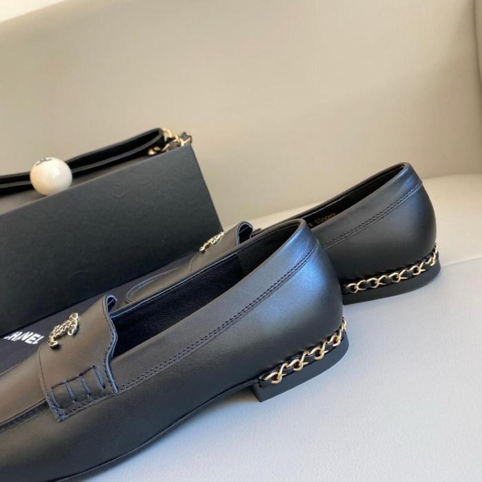 CHANEL Loafer Women's Black G35067 X53055 94305