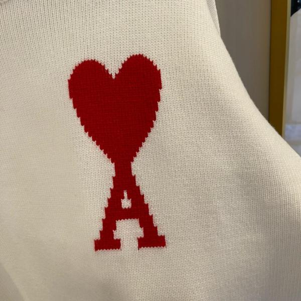 Clothes AMI PARIS Sweater Unisex White UKS003016-102
