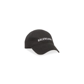 Balenciaga Cap in Black white Classic Baseball Cap with Balenciaga embroidered logo 529192310B21077