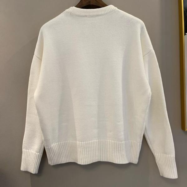 Clothes AMI PARIS Sweater Unisex White UKS003016-102