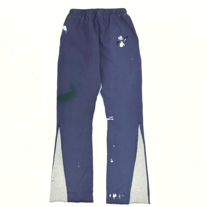 Gallery Dept. SS23 Graphic Painted Flared Long Casual Pants Mens Navy