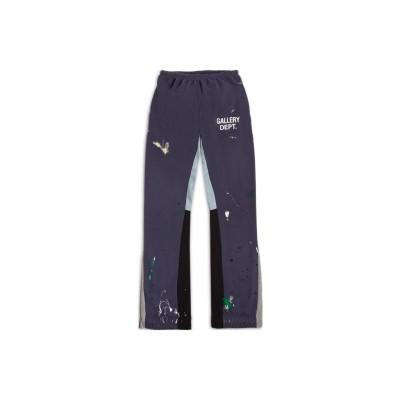 Gallery Dept. SS23 Graphic Painted Flared Long Casual Pants Mens Navy