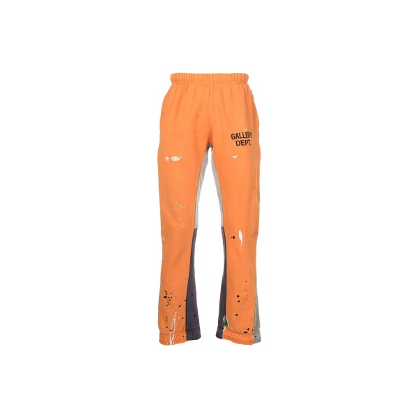 Gallery Dept. FW22 paint splatter elastic waist track pants orange