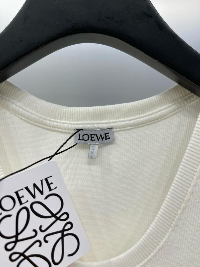Loewe cotton logo printing round neck sleeveless vest female model S540Y07XA2-2100