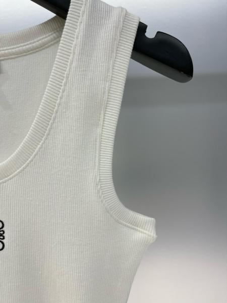 Loewe cotton logo printing round neck sleeveless vest female model S540Y07XA2-2100