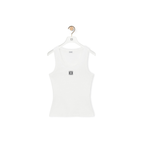 Loewe cotton logo printing round neck sleeveless vest female model S540Y07XA2-2100