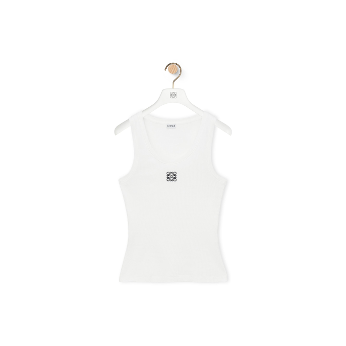 Loewe cotton logo printing round neck sleeveless vest female model S540Y07XA2-2100