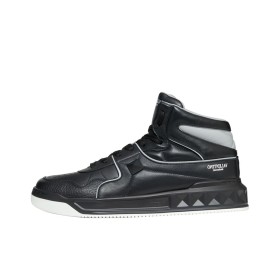 Valentino One Stud Skateboard Shoes Men Mid-Top Black WY2S0E63NWN00A