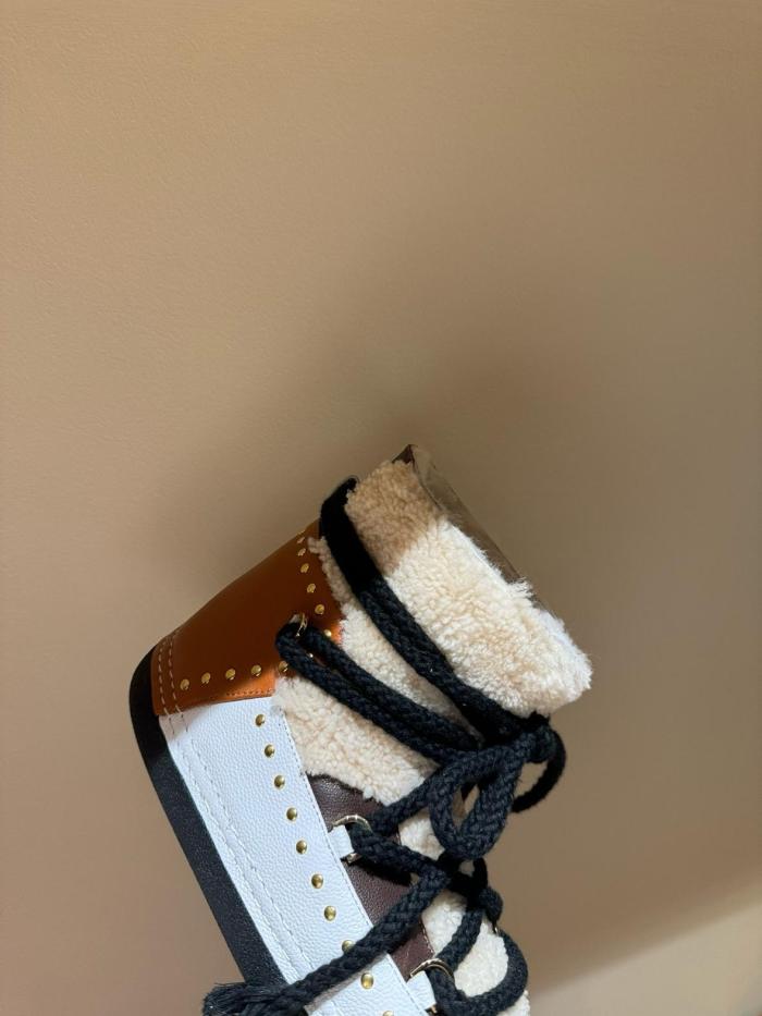 INUIKII Curly Rock Boot Cream 75101-076-103