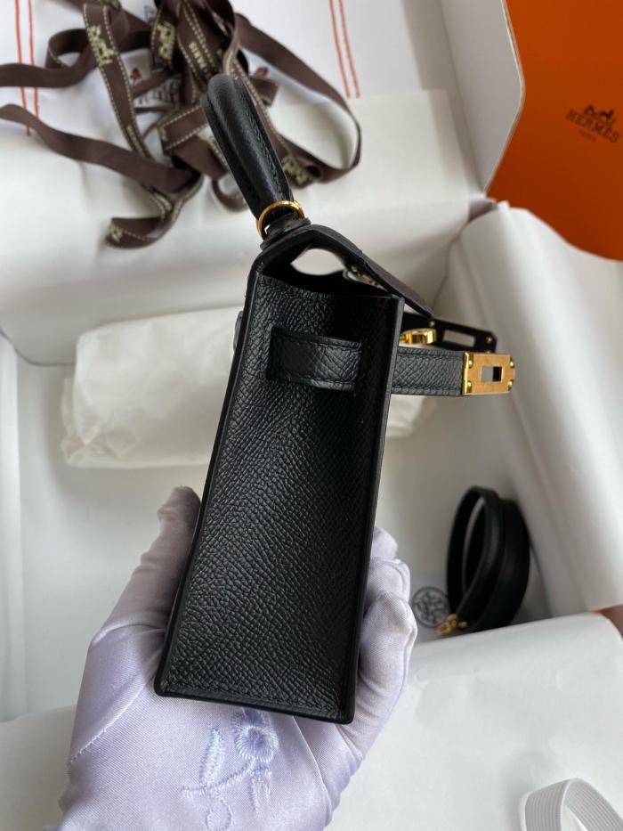 HERMES Mini Kelly Crossbody Bags H071302CC89 size 19*6*12 cm