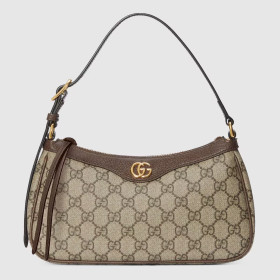 GUCCI Ophidia GG Monogram Small Handbag Women's Brown 735145 KAAAD 8358 size 25*6.5*15 cm