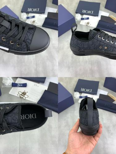 DIOR B23 Skateboard Shoes Men Low-Top Black