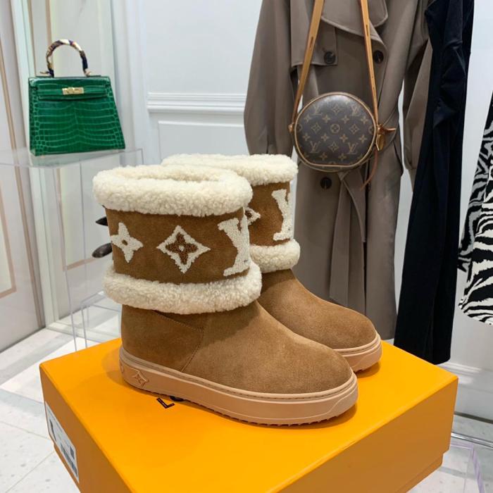 LOUIS VUITTON Snowdrop Snow Boots Women's Brown