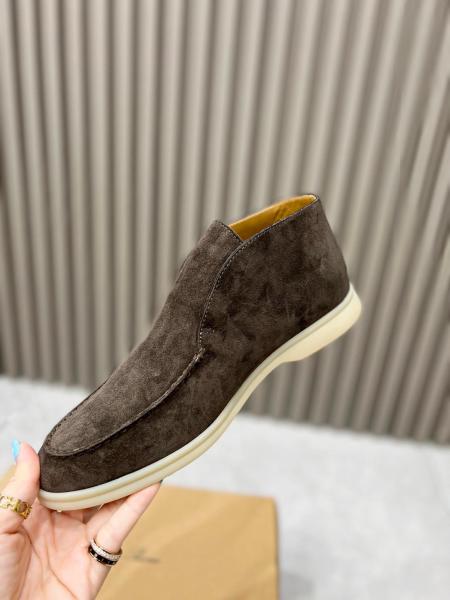 Loro Piana Open Walk Ankle Boot Suede Caviar FAB4368MB97