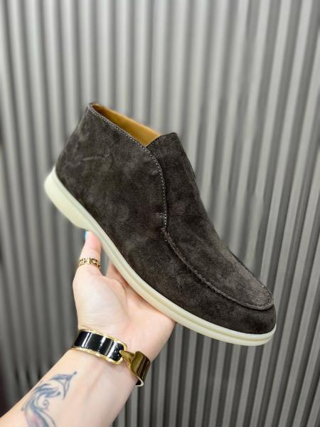 Loro Piana Open Walk Ankle Boot Suede Caviar FAB4368MB97