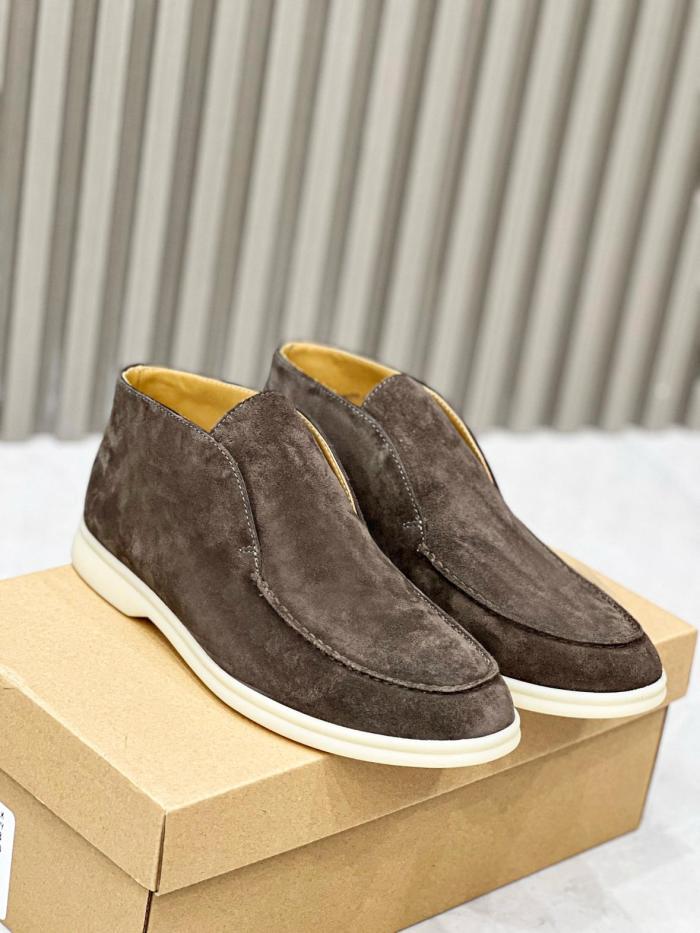 Loro Piana Open Walk Ankle Boot Suede Caviar FAB4368MB97