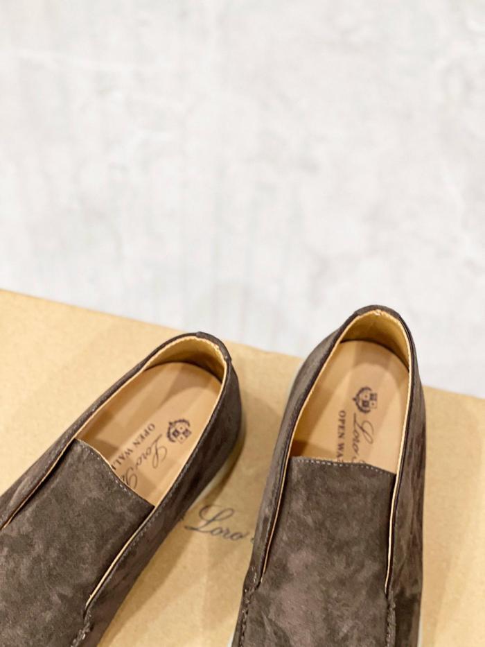 Loro Piana Open Walk Ankle Boot Suede Caviar FAB4368MB97