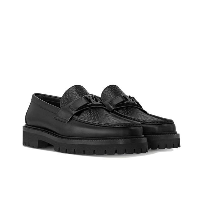 LOUIS VUITTON Major Loafers Men Black 1ACPM6