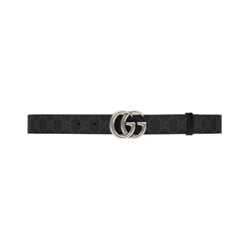 GUCCI Monogram Reversible Buckle Belt 643847-92TIN-1000 Width 3cm