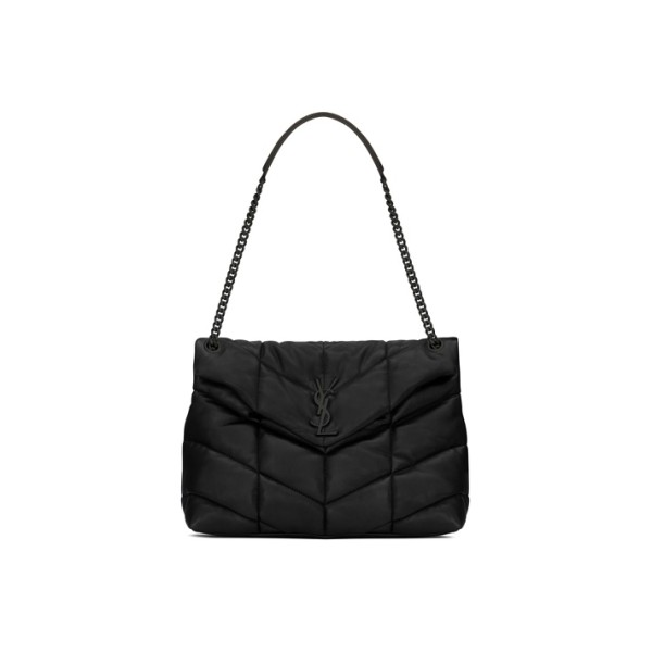 SAINT LAURENT LOULOU Shoulder Bags 577475-1EL08-1000 size 35*13.5*23 cm