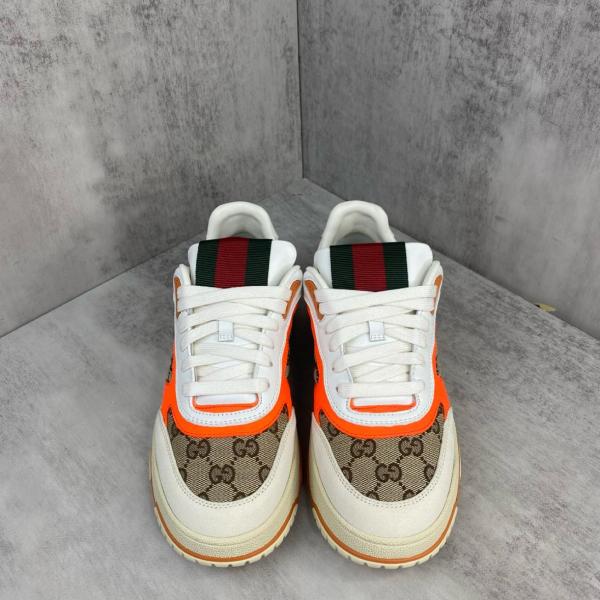 GUCCI Re-Web Sneaker GG Canvas Beige Bright Orange