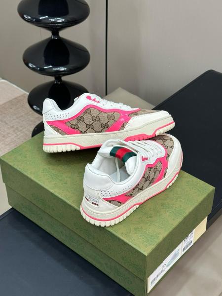 Gucci Wmns Re-Web Sneaker 'GG Canvas - Beige Fuchsia' Women's