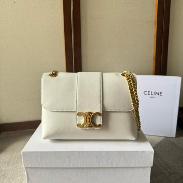 CELINE TEEN CELINE VICTOIRE BAG In SUPPLE CALFSKIN 116593FDU-01BC size 23.5*8*14 cm