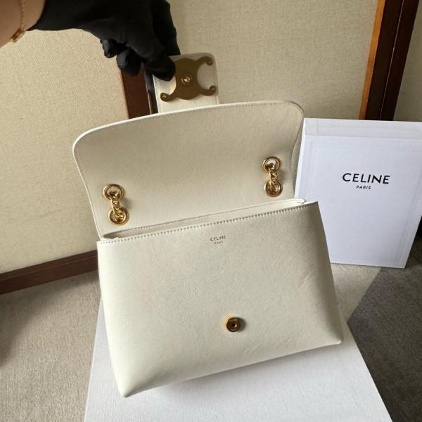 CELINE TEEN CELINE VICTOIRE BAG In SUPPLE CALFSKIN 116593FDU-01BC size 23.5*8*14 cm