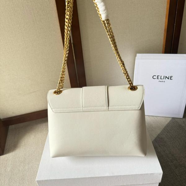 CELINE TEEN CELINE VICTOIRE BAG In SUPPLE CALFSKIN 116593FDU-01BC size 23.5*8*14 cm