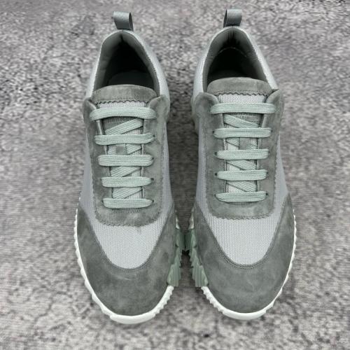 HERMES Bouncing Casual Shoes Men Low-Top Gray H231764Z HAR
