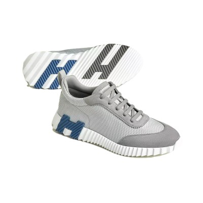 HERMES Bouncing Casual Shoes Men Low-Top Gray H231764Z HAR