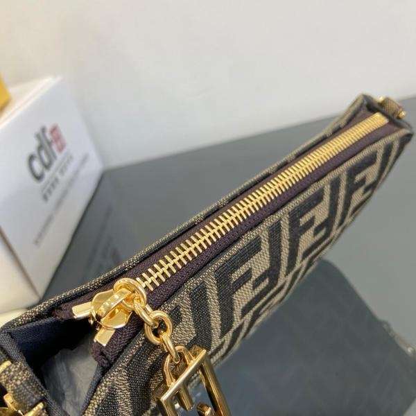 FENDI Baguette Clutches 8BS073-AD23-F1GE3 size 20*3*13 cm