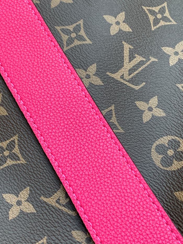 Louis Vuitton Neverfull Bandouliere MM Inside Out Monogram/Rose Pondichery M12257 size 30.99*13.97*27.94 cm