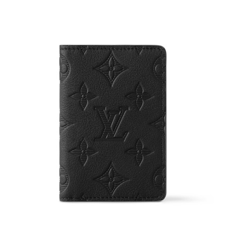 LOUIS VUITTON Pocket Organizer Monogram Shadow Black M62899 size 8*1*11 cm