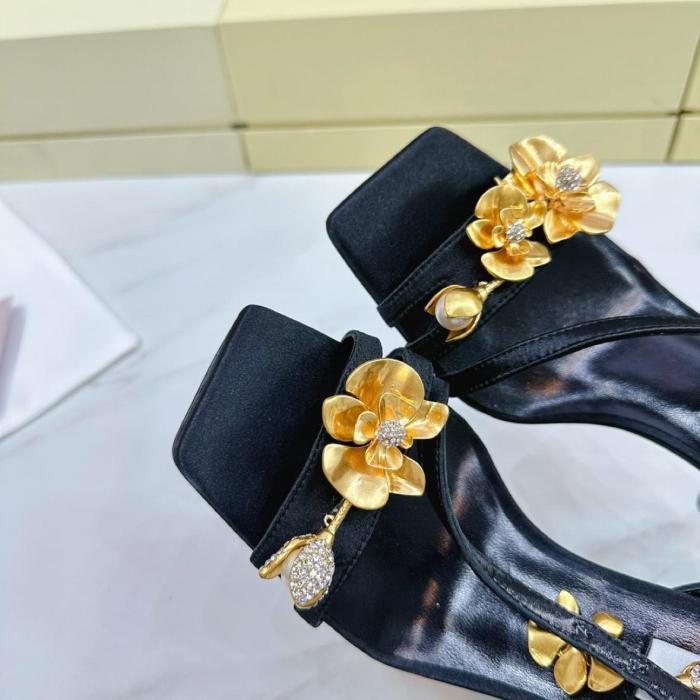 Jimmy Choo Zea 95mm Floral-appliqué Sandals ZEA95BGU