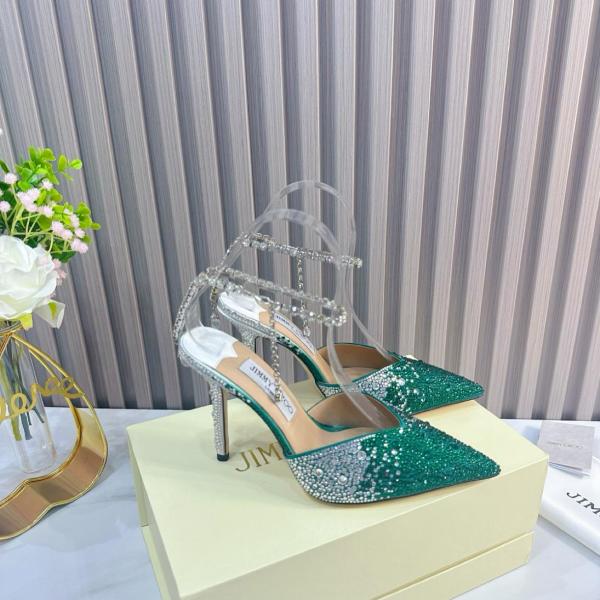 Jimmy Choo Saeda 100mm Crystal-embellished Pumps SAEDA100ZPJ0C6345