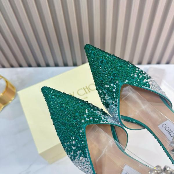 Jimmy Choo Saeda 100mm Crystal-embellished Pumps SAEDA100ZPJ0C6345