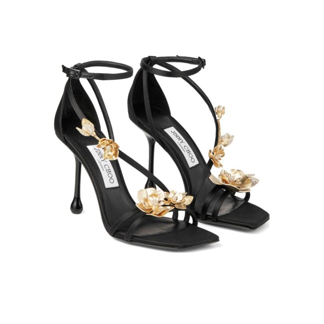 Jimmy Choo Zea 95mm Floral-appliqué Sandals ZEA95BGU