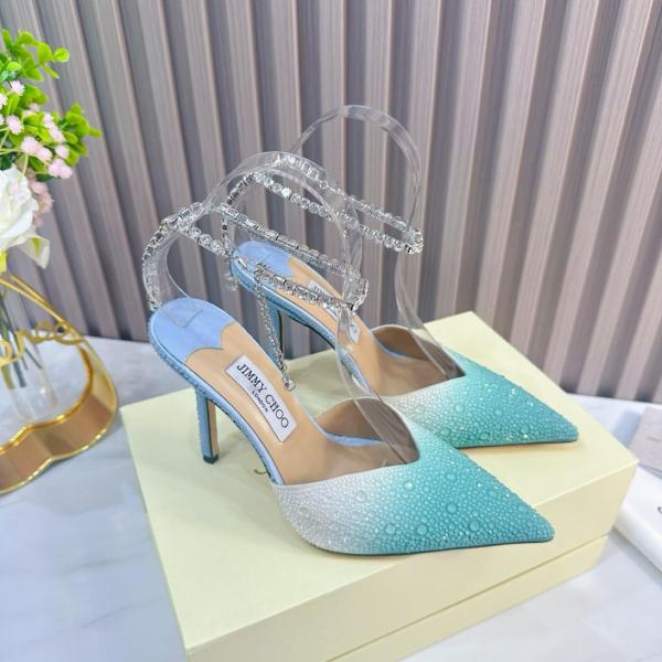 Jimmy Choo Saeda Crystal-embellished 100mm Pumps SAEDA100ZPJ