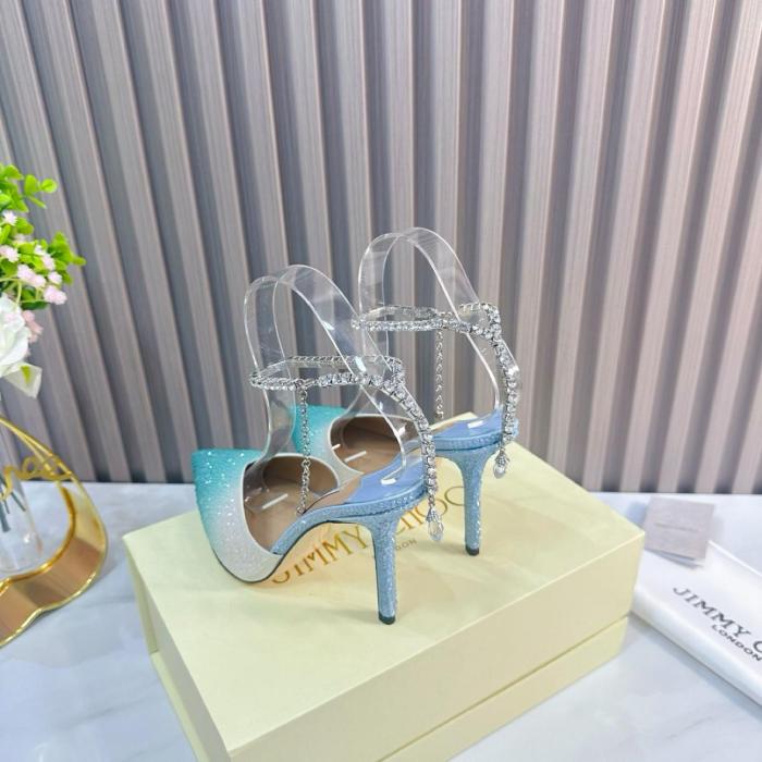Jimmy Choo Saeda Crystal-embellished 100mm Pumps SAEDA100ZPJ