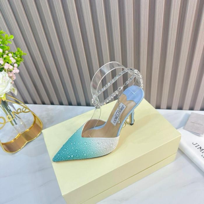 Jimmy Choo Saeda Crystal-embellished 100mm Pumps SAEDA100ZPJ