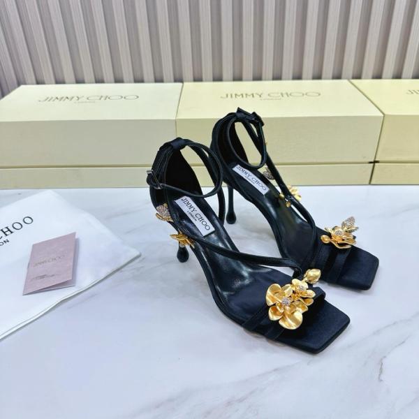 Jimmy Choo Zea 95mm Floral-appliqué Sandals ZEA95BGU