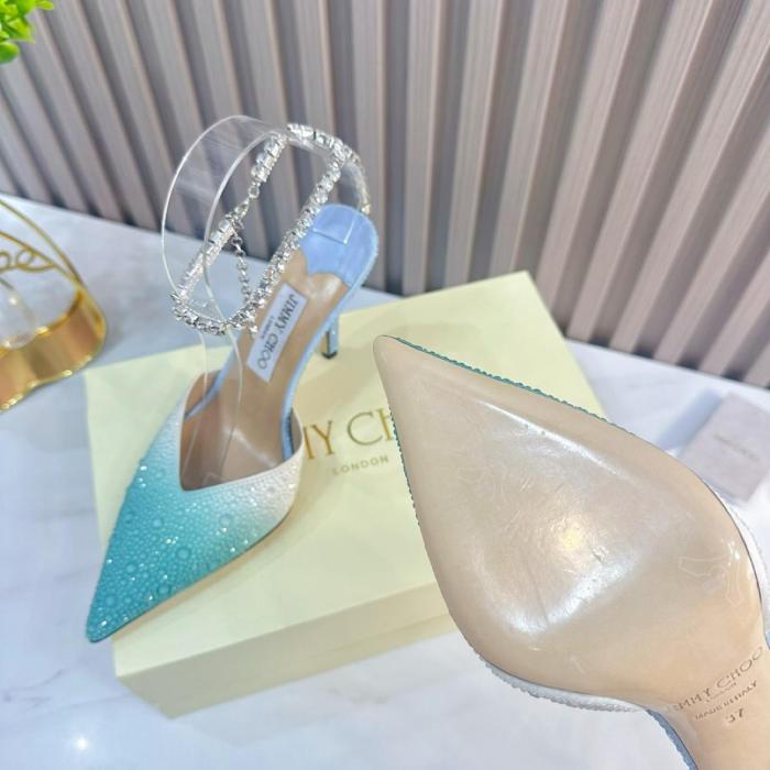 Jimmy Choo Saeda Crystal-embellished 100mm Pumps SAEDA100ZPJ