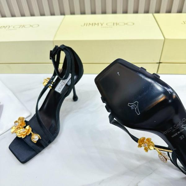 Jimmy Choo Zea 95mm Floral-appliqué Sandals ZEA95BGU