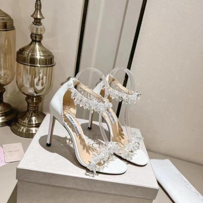 Jimmy Choo One-Strap Sandals Women's White