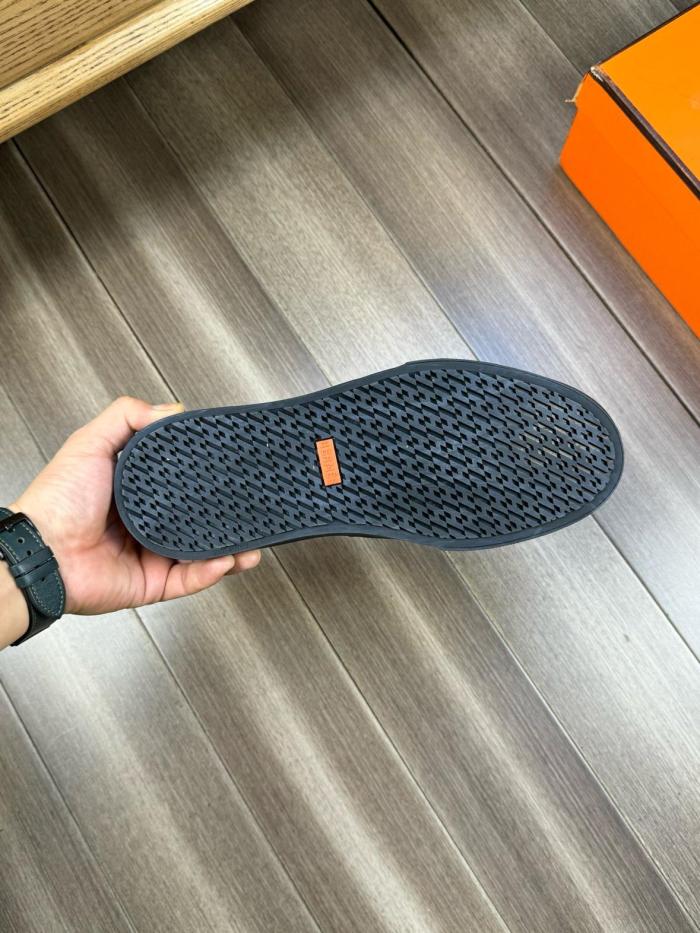 HERMES Game Loafers Men Black H241850ZH03